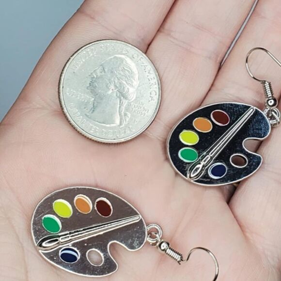 Paint Palette Earrings - Picture 2 of 5